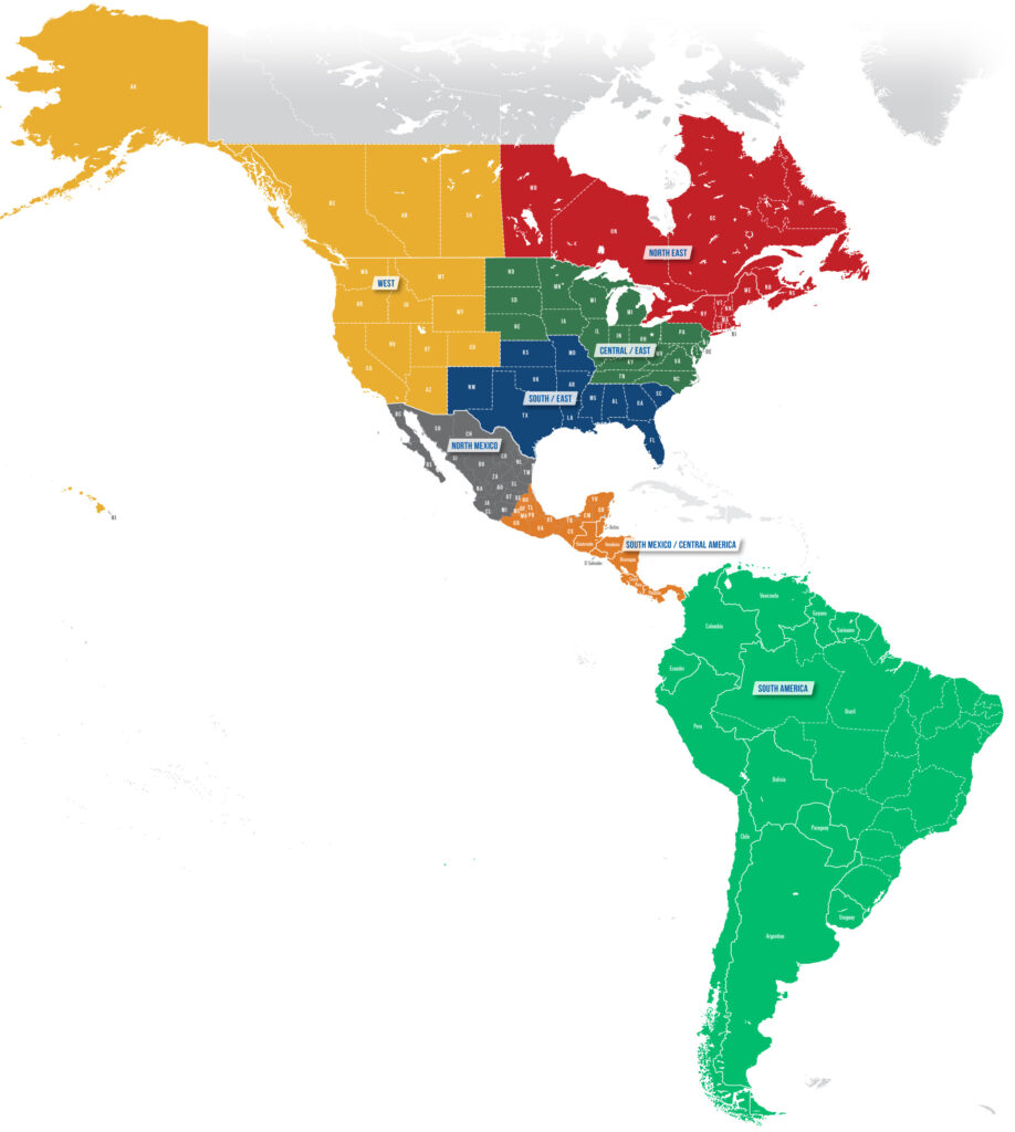 Mapa regional de ventas Infinity